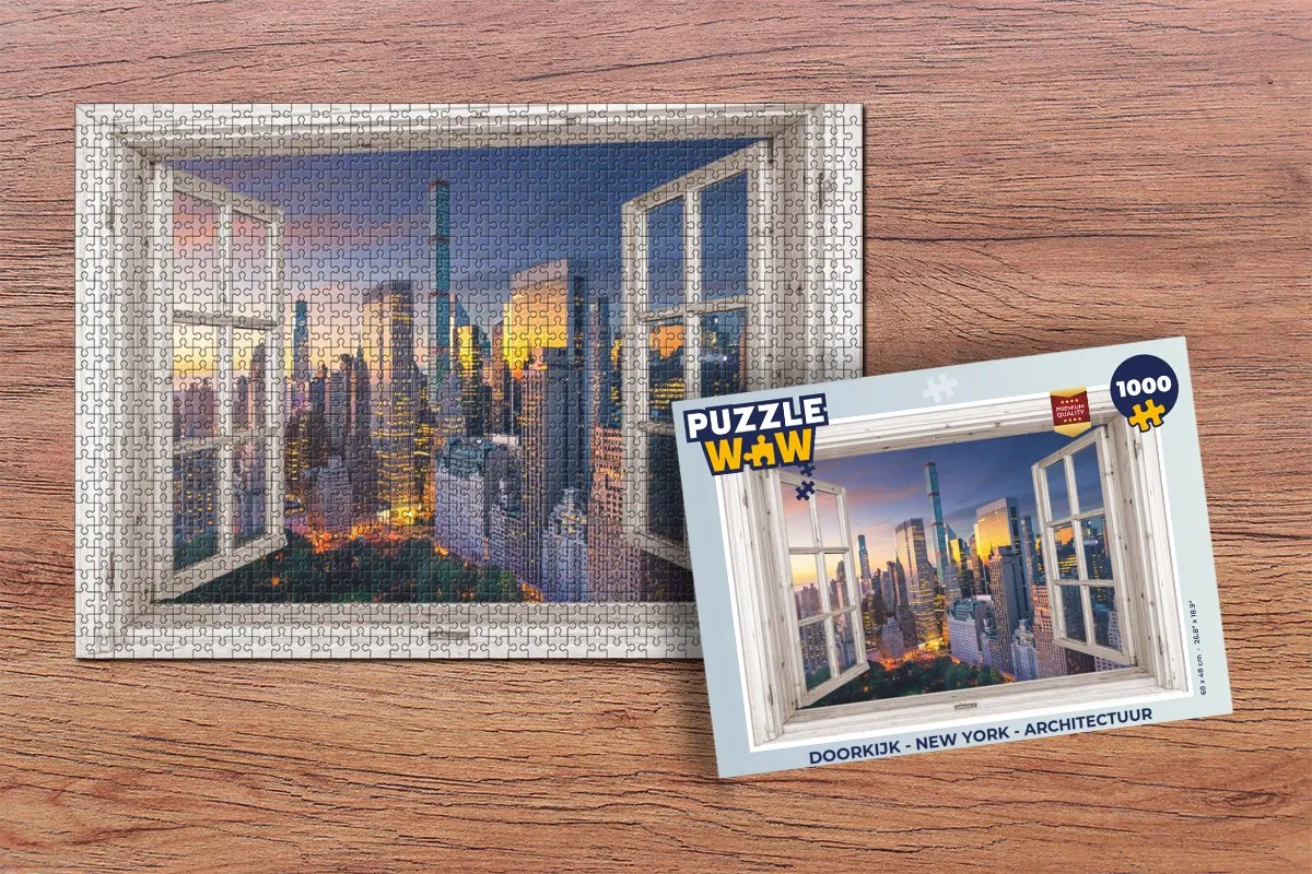 PuzzleWow New York Architectuur Legpuzzel 1000 Stuks - Multicolor