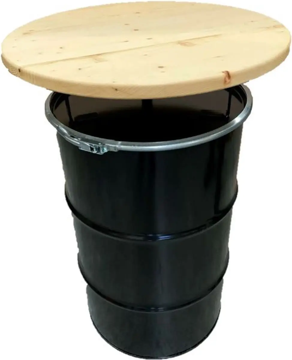 Barrelkings Olievat Statafel 120L - Zwart - afbeelding 6 van 6