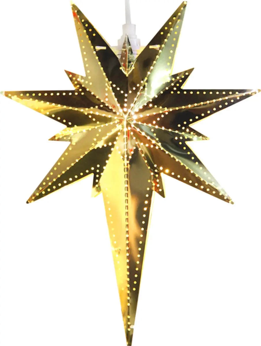 Star Trading Asymmetrische metalen ster 'Betlehem' met E14-fitting, elektrisch a