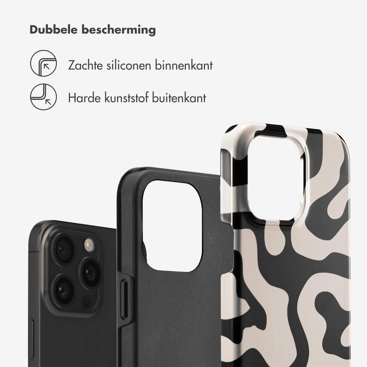 Selencia Hoesje iPhone 15 Pro Max Art Wave Black