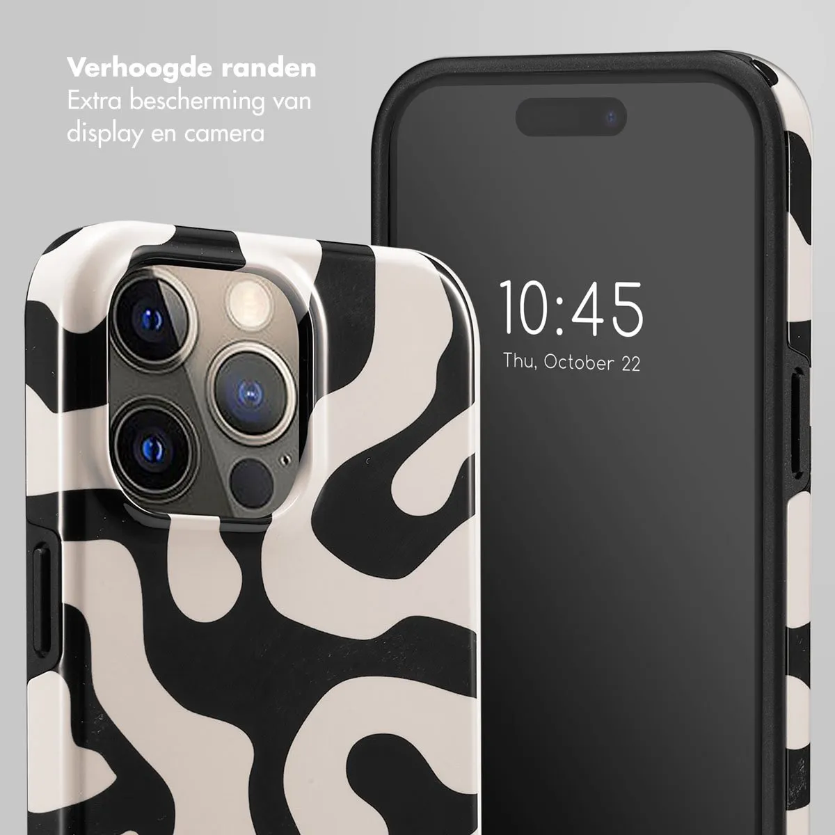 Selencia Hoesje iPhone 15 Pro Max Art Wave Black