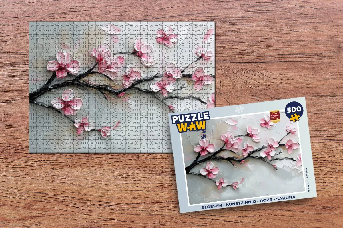 PuzzleWow Sakura Legpuzzel 500 Stuks - Roze Bloesem