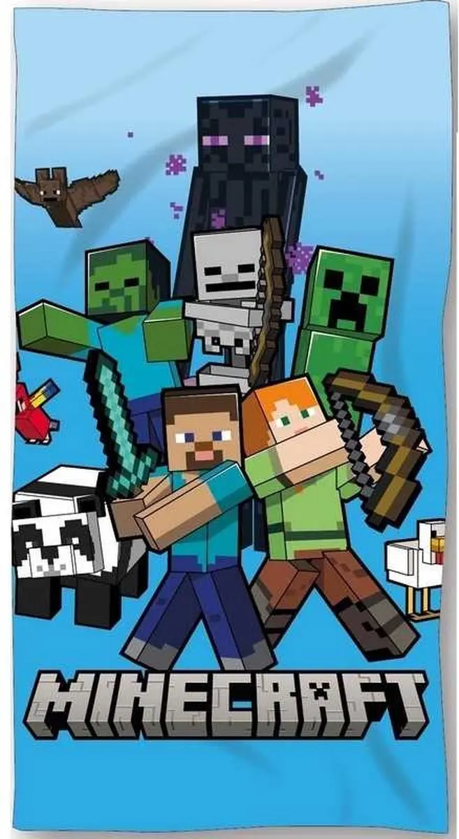 Minecraft Strandlaken 70x140cm - Multi - afbeelding 2 van 2