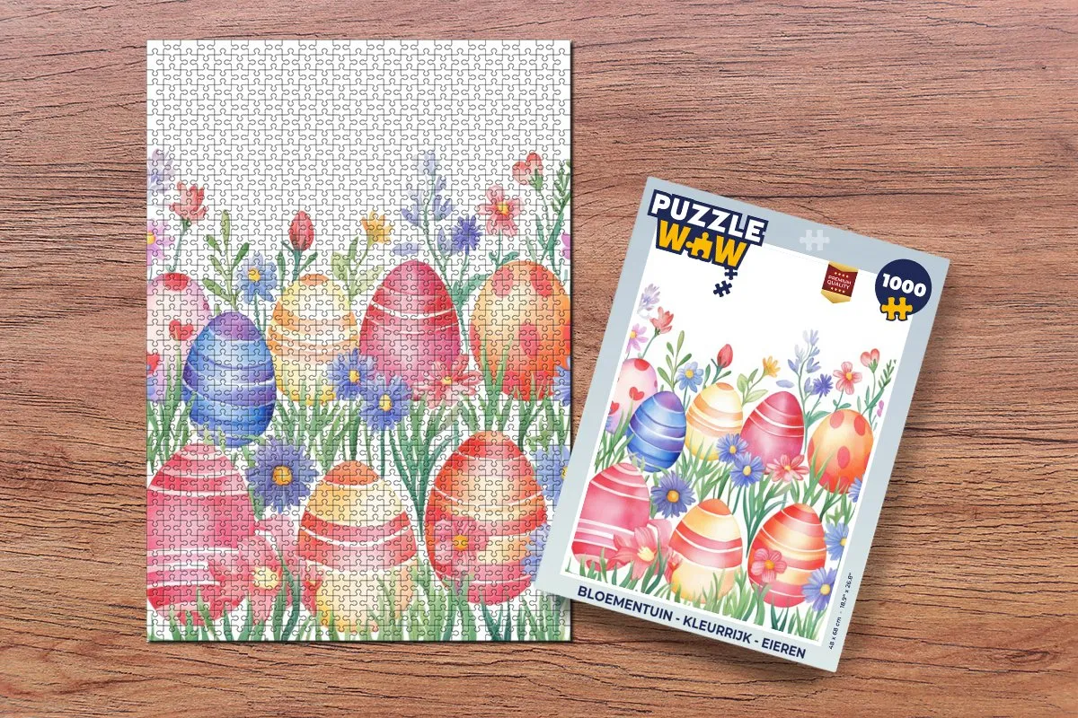 PuzzleWow Bloementuin Legpuzzel 1000 Stuks - Kleurrijk