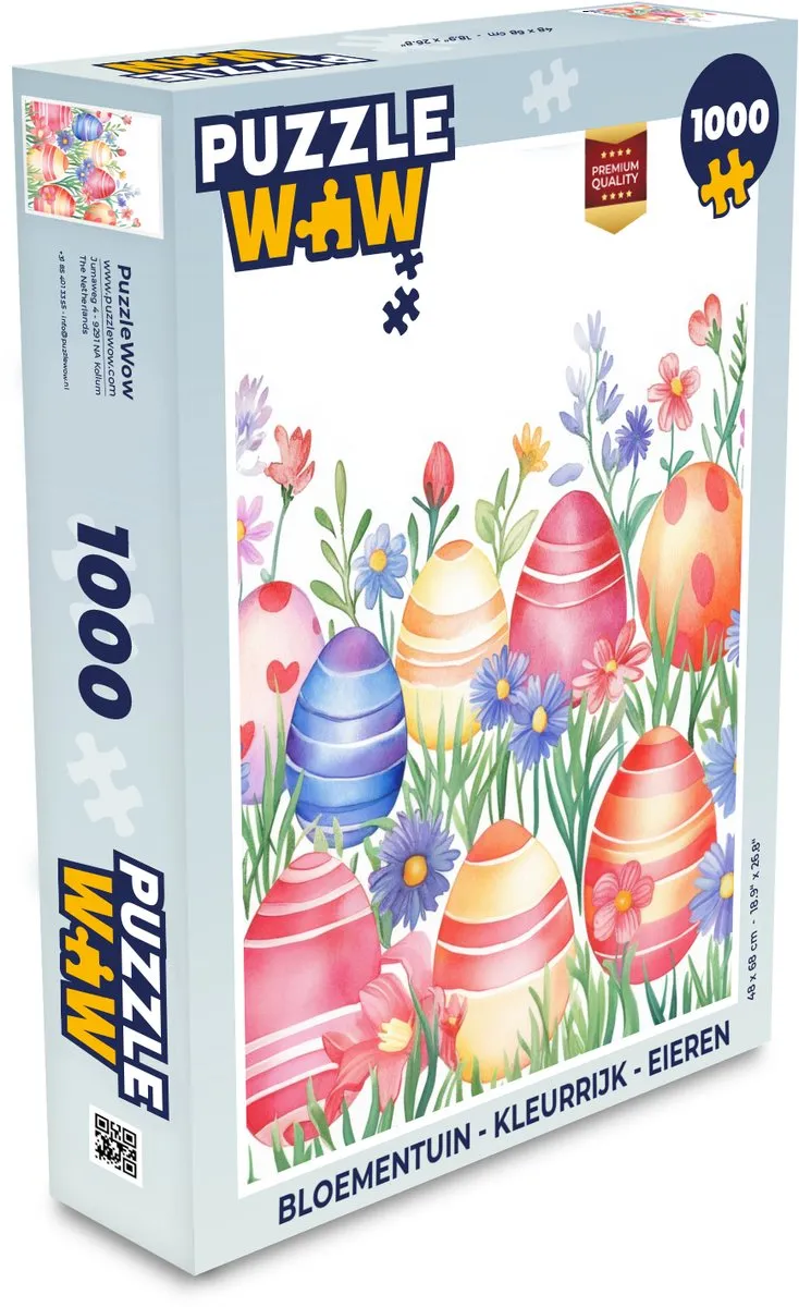 PuzzleWow Bloementuin Legpuzzel 1000 Stuks