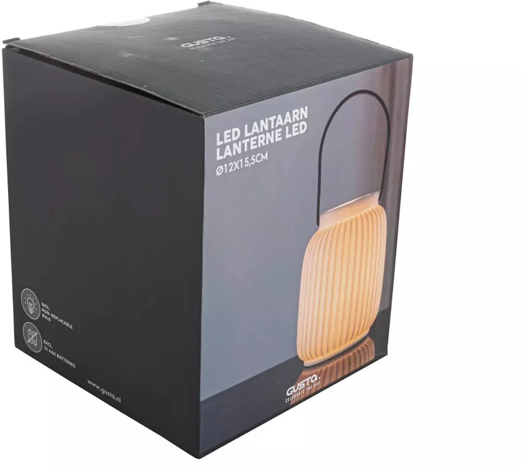 Gusta LED Lantaarn Wit 12x15,5cm - afbeelding 2 van 3