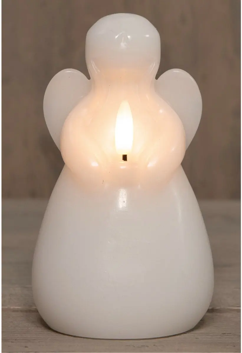 Anna's Collection LED Engel Kaars Wit 14x8cm - afbeelding 2 van 5