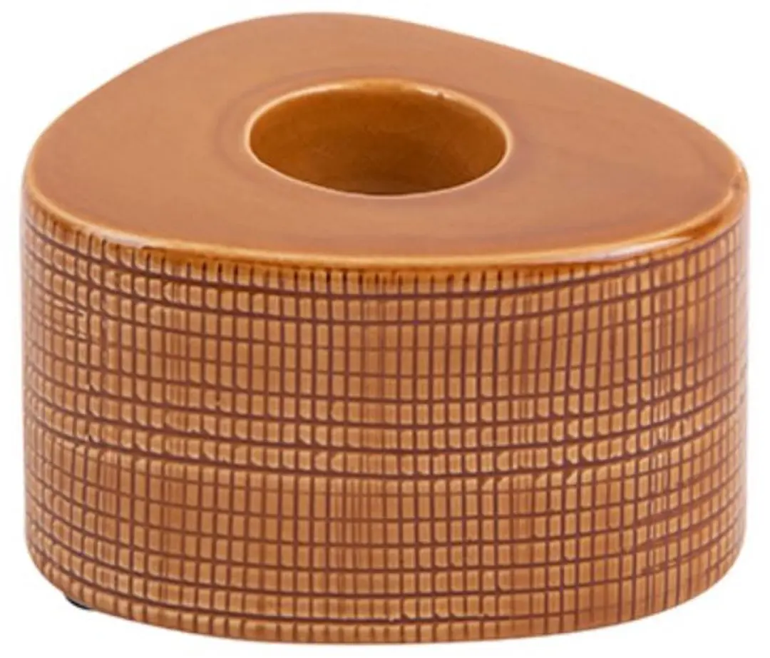 Present Time Waxinelichthouder Triangle 7 Cm Keramiek Geel
