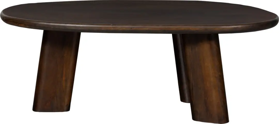 WOOOD Roundly Salontafel Mangohout Walnoot 110x60cm