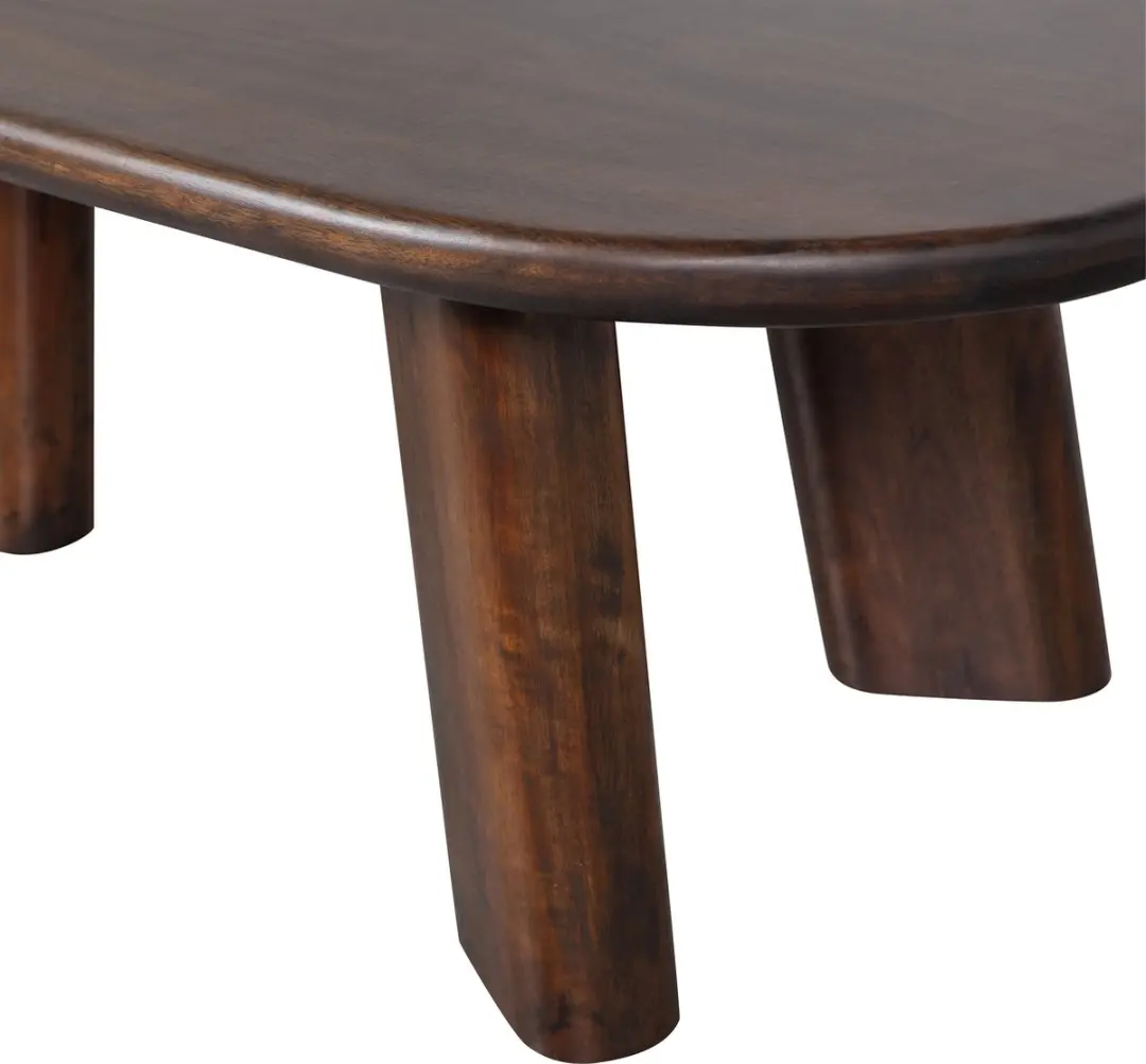 WOOOD Roundly Salontafel Mangohout Walnoot 110x60cm - afbeelding 6 van 6