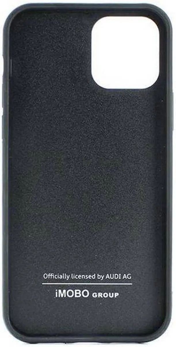 Audi Carbon Fiber Back Case - Geschikt voor Apple iPhone 11/XR (6.1") - Zwart