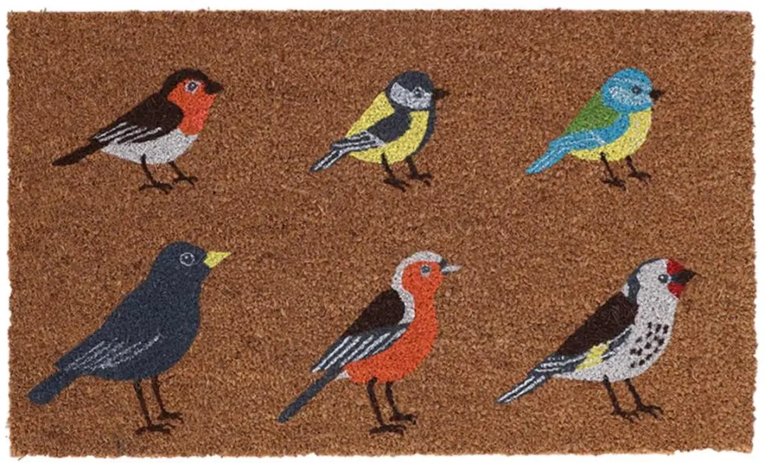 Esschert Design Deurmat kokos vogels L