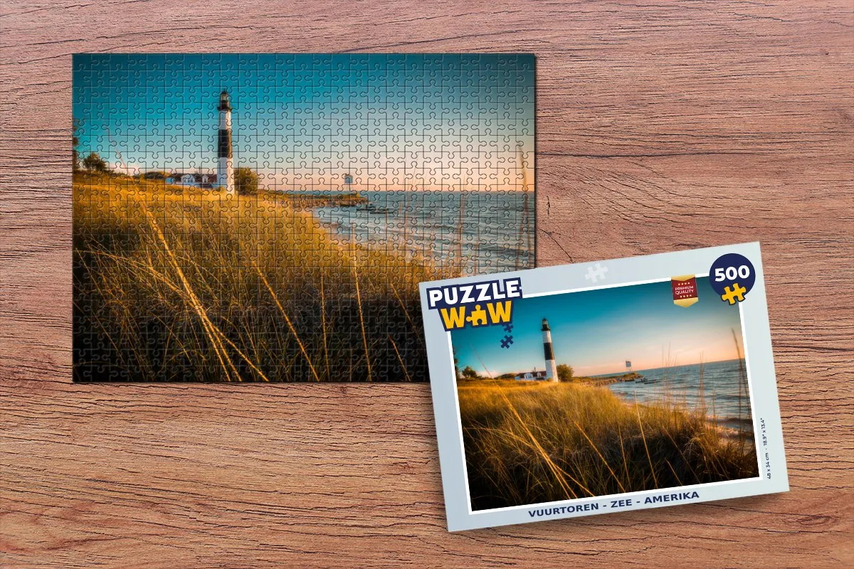 PuzzleWow Vuurtoren Legpuzzel 500 Stuks - Multicolor