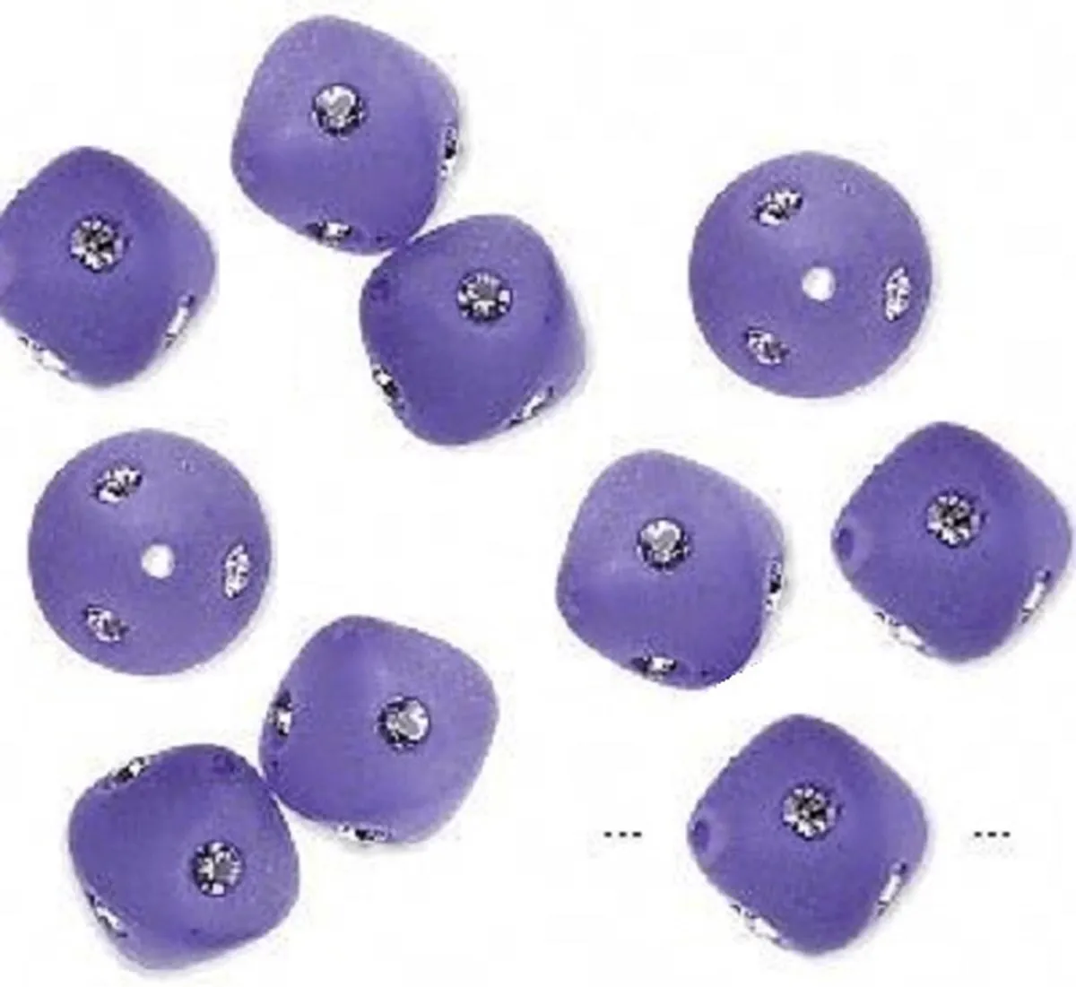 Swarovski Frosted Paarse Resin Bicone Kralen 10mm