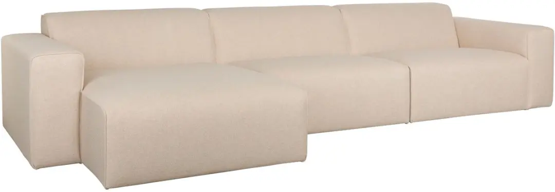 Zuiver Sofa Milka 4,5-zitsbank Chaise longue Links Zand - Crème