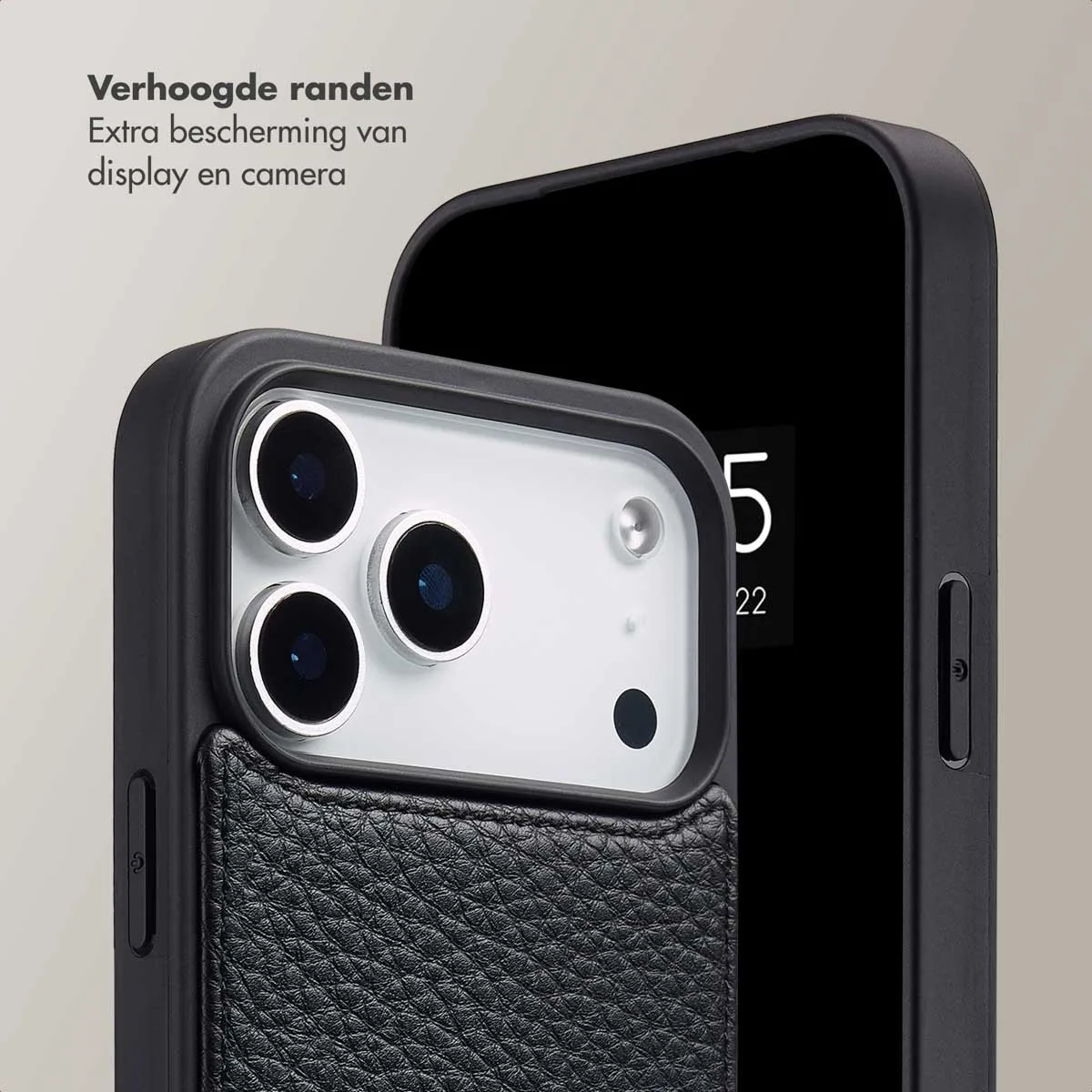 Selencia Hoesje iPhone 17 Pro Max - 2 Pasjes - Zwart