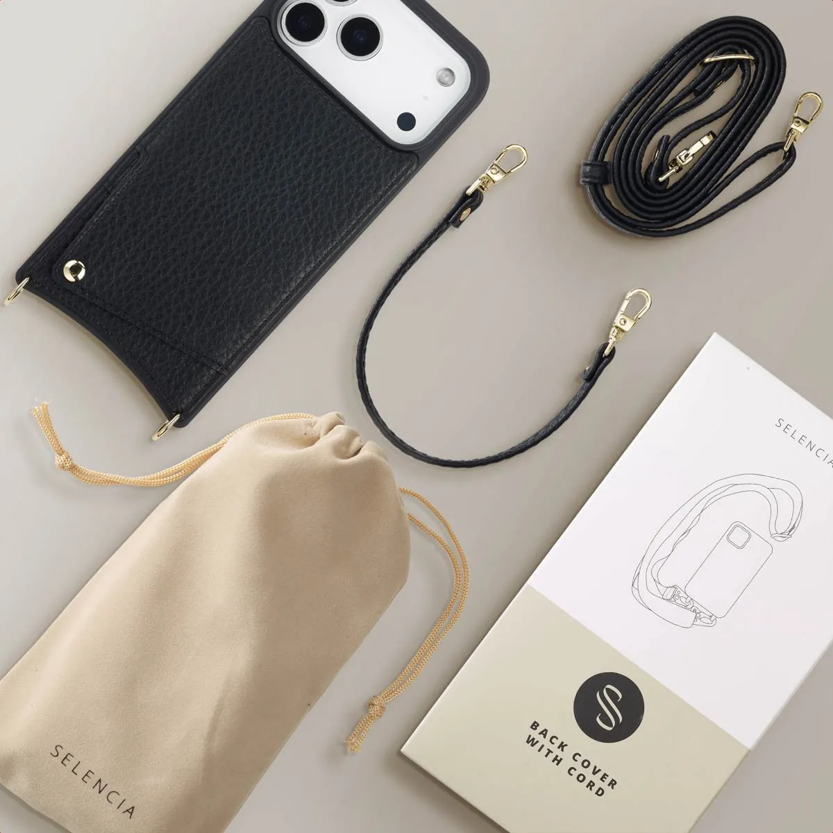 Selencia Hoesje iPhone 17 Pro Max - 2 Pasjes - Zwart - afbeelding 6 van 6