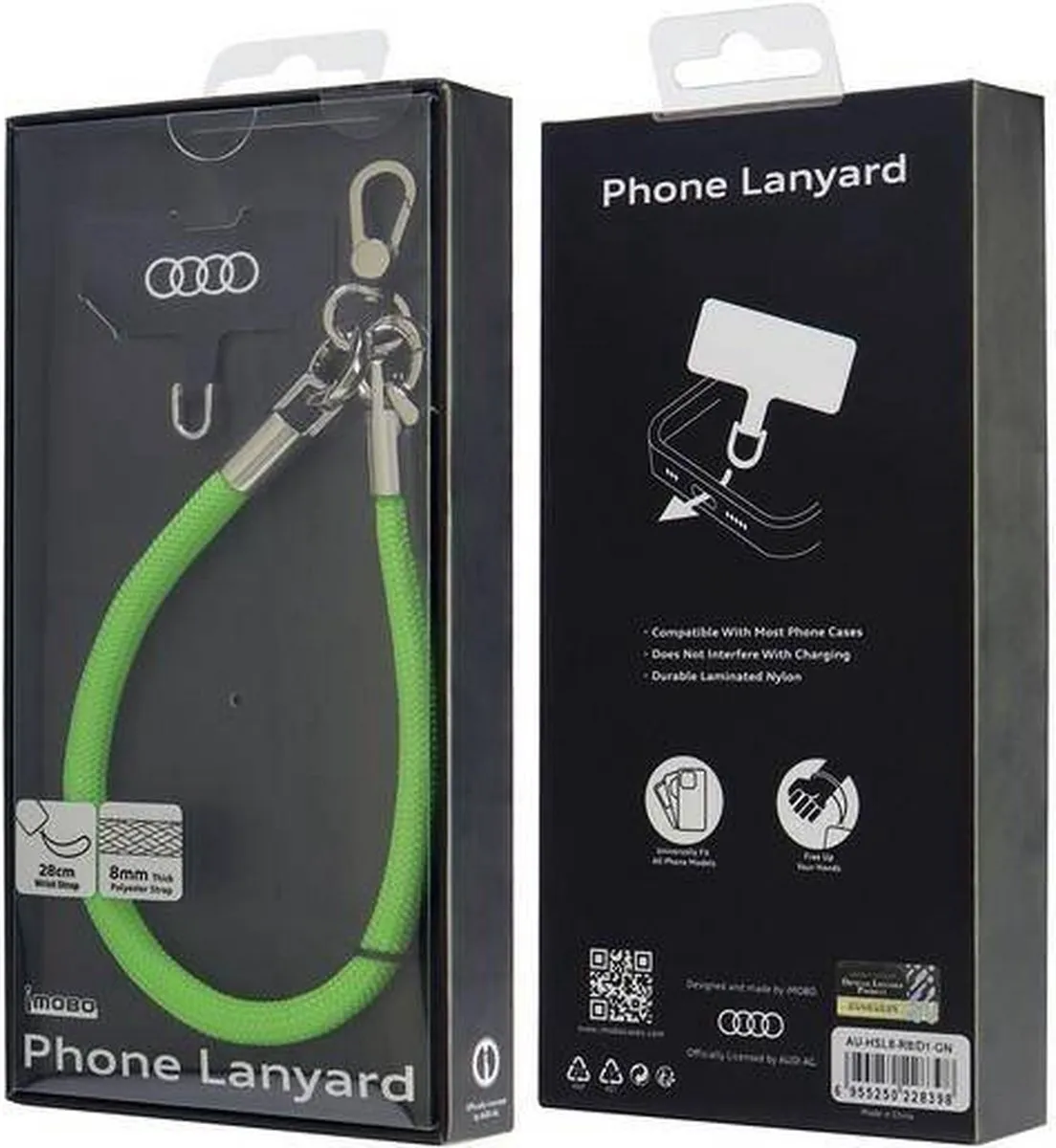 Audi Universele Telefoonkoord Groen - Polsstrap - afbeelding 3 van 3