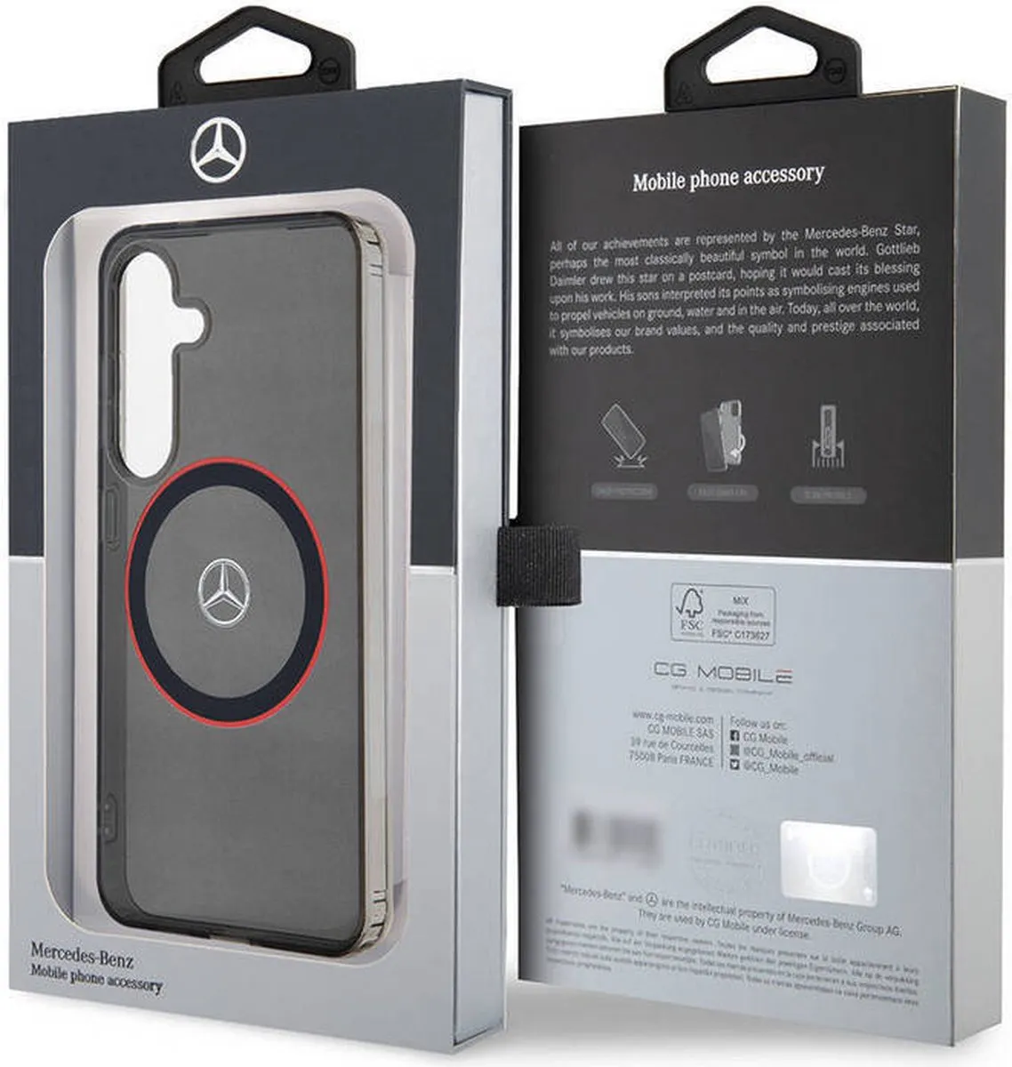 Mercedes-Benz Double Layer Back Case S24 - MagSafe - Zwart/Rood