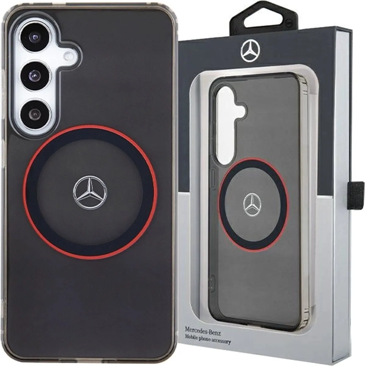 Mercedes-Benz Double Layer Back Case S24 - MagSafe - Zwart/Rood - afbeelding 6 van 6
