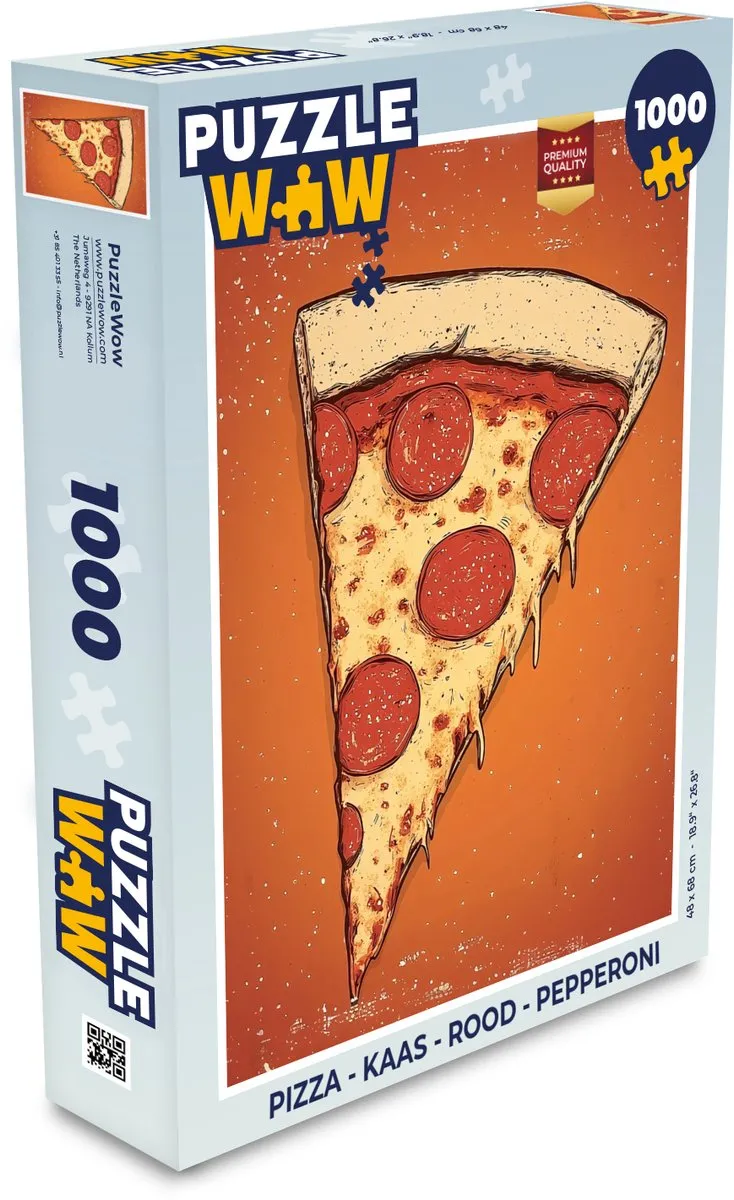 PuzzleWow Pizza Puzzel 1000 Stuks