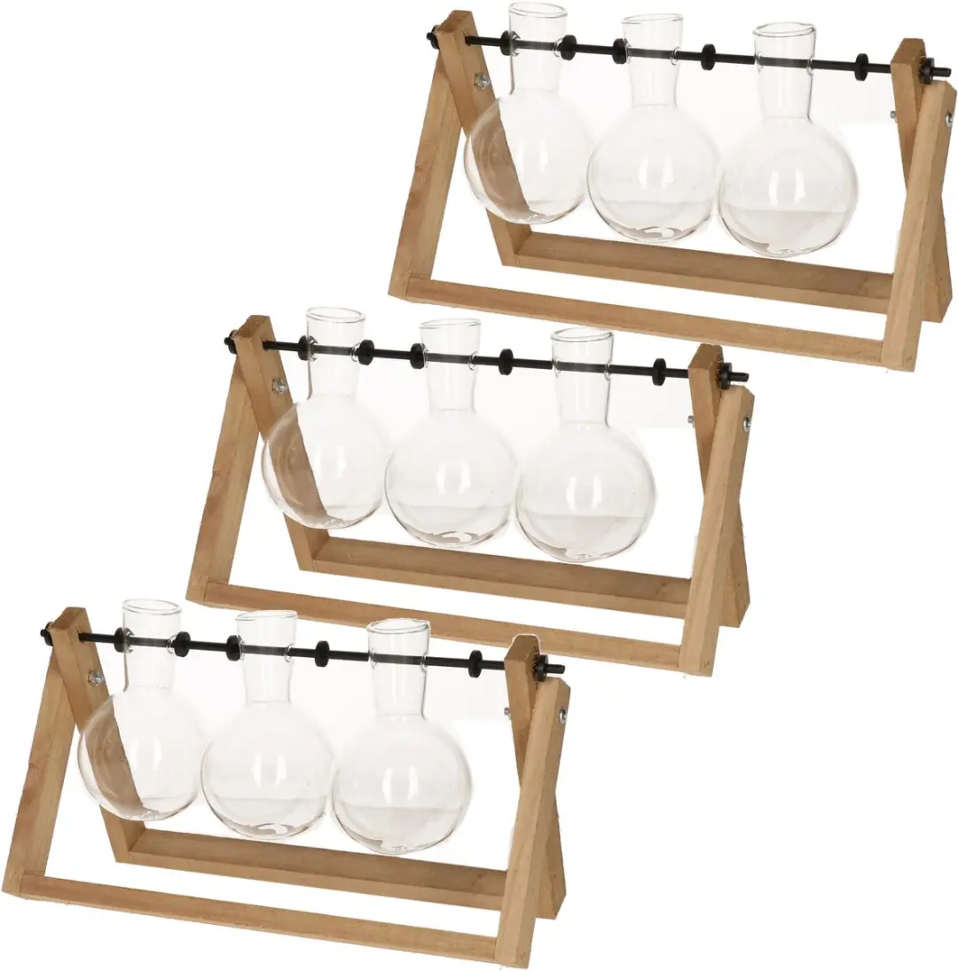 Esschert Design Stekvaasjes in houder