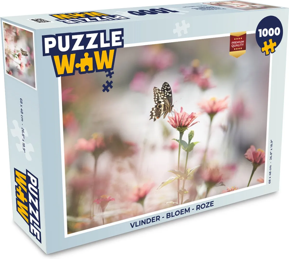 PuzzleWow Vlinder Bloem Legpuzzel 1000 Stuks