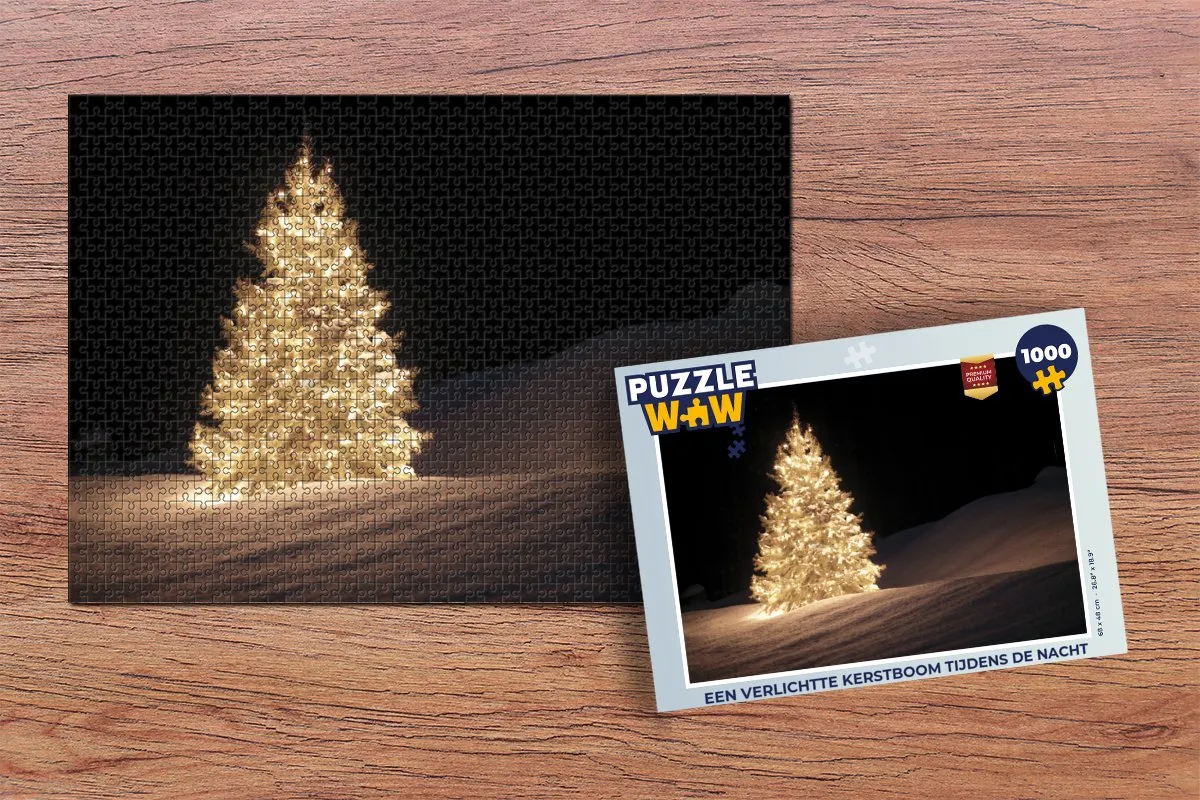 PuzzleWow Kerstboom Puzzel 1000 Stuks - Multicolor