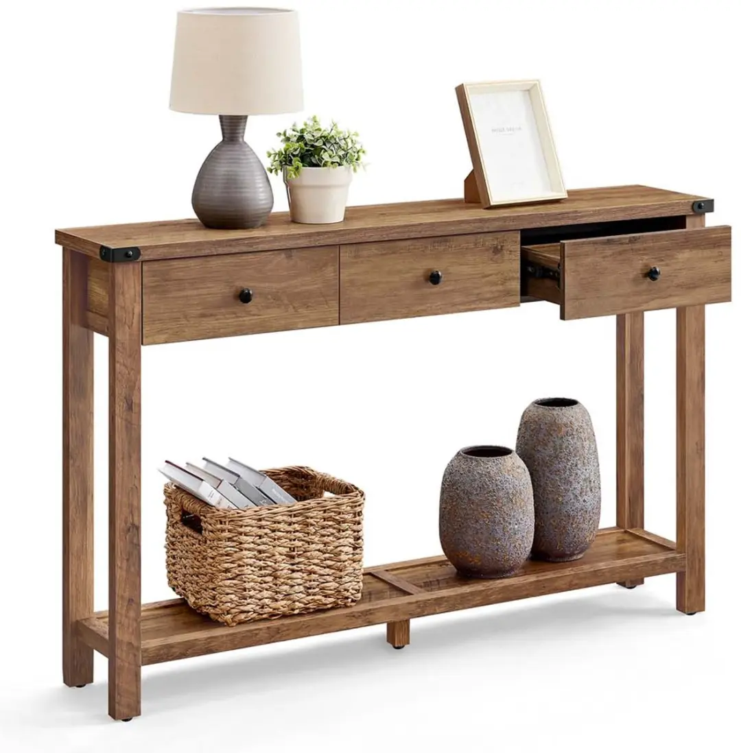 Songmics Consoletafel 120cm Honingbruin