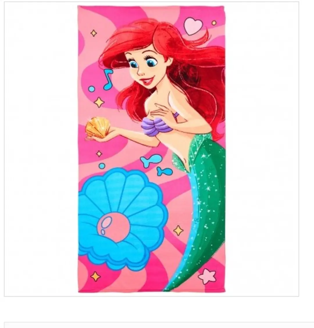 Badlaken Ariel, Badhanddoek Princess Ariel 70x140 fast dry, Kinderbadlaken, Badh