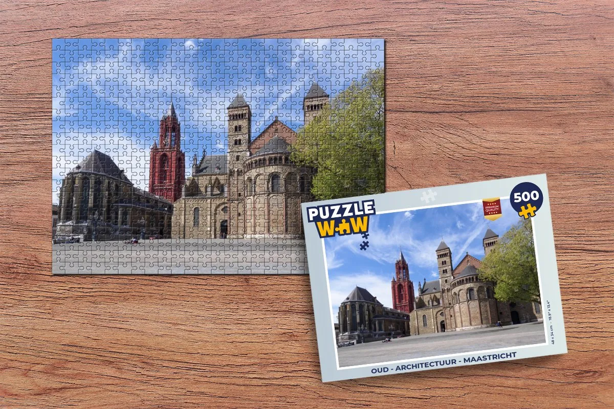 PuzzleWow Architectuur Maastricht Legpuzzel 500 Stuks - Multicolor
