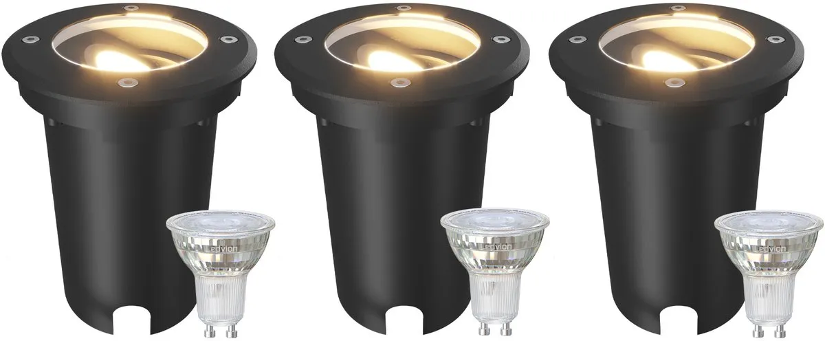 LEDVION 3X LED Grondspot 3W 2700K