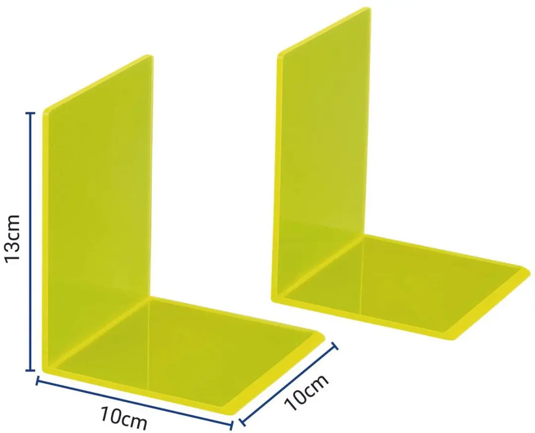 MAUL Boekensteunen Acryl 13cm Transparant Geel - 2 Stuks - afbeelding 3 van 6