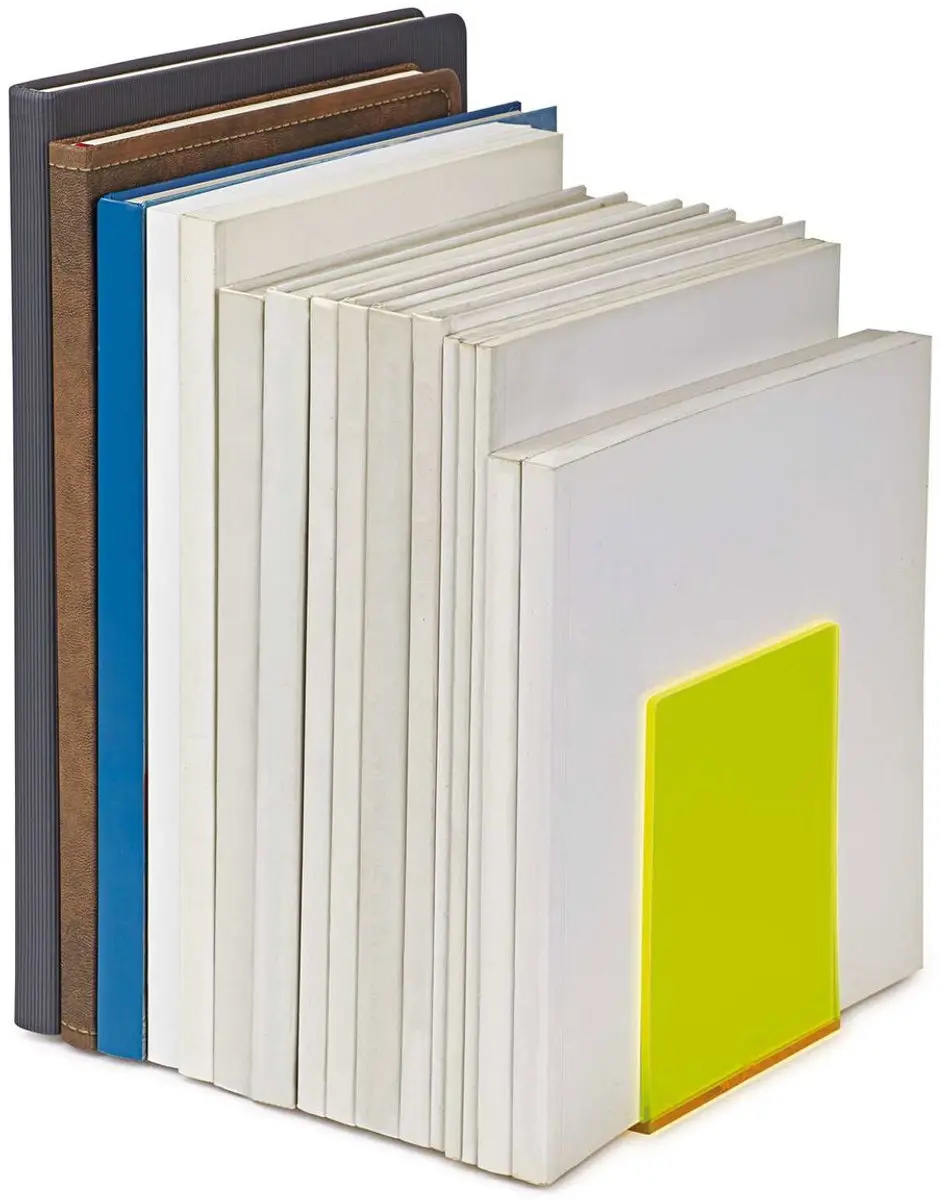 MAUL Boekensteunen Acryl 13cm Transparant Geel - 2 Stuks - afbeelding 2 van 6
