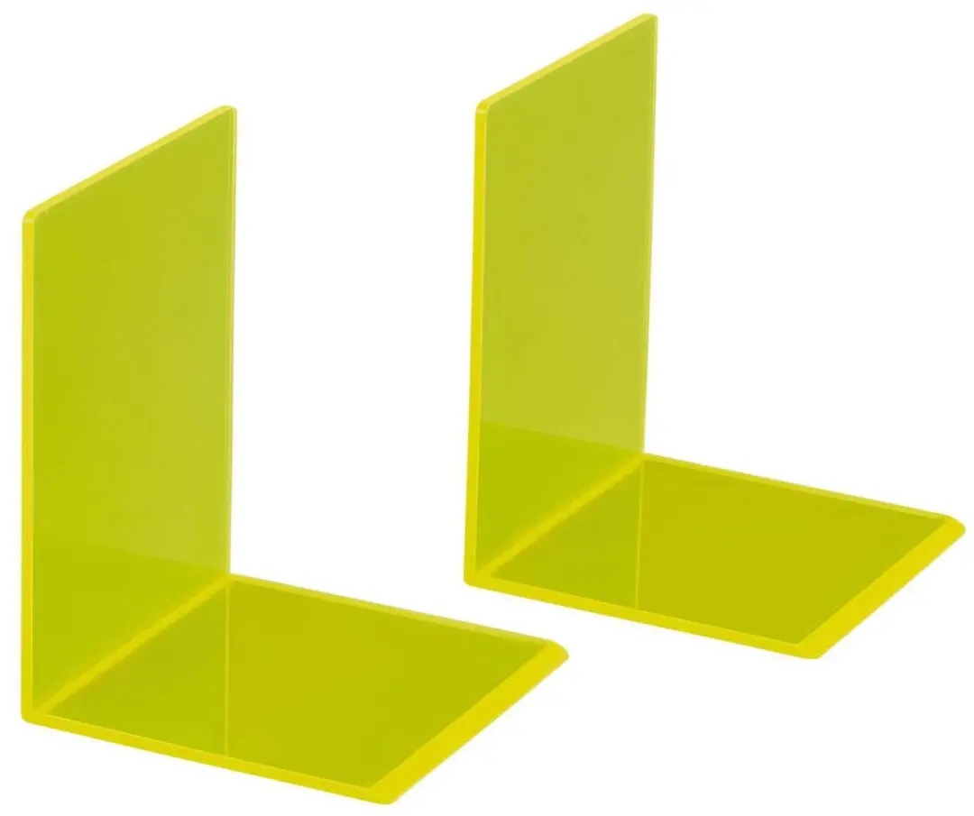 MAUL Boekensteunen Acryl 13cm Transparant Geel