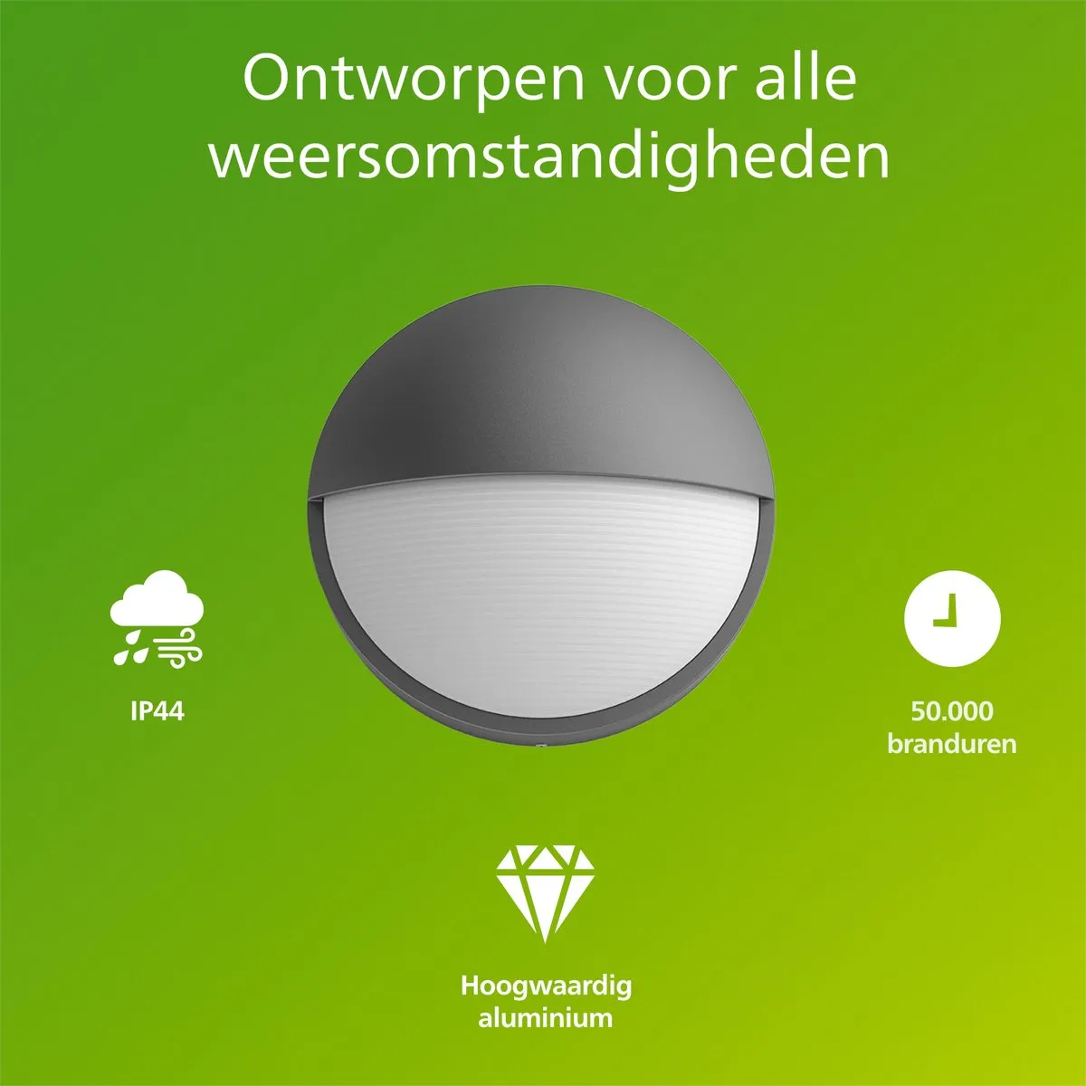 Philips Capricorn Wandlamp Antraciet - IP44