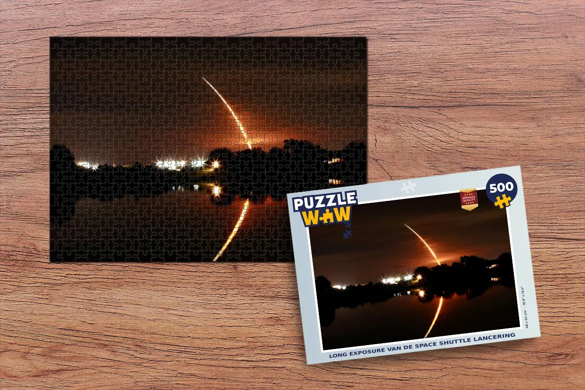 PuzzleWow Space Shuttle Lancering Legpuzzel 500 Stuks - Multicolor