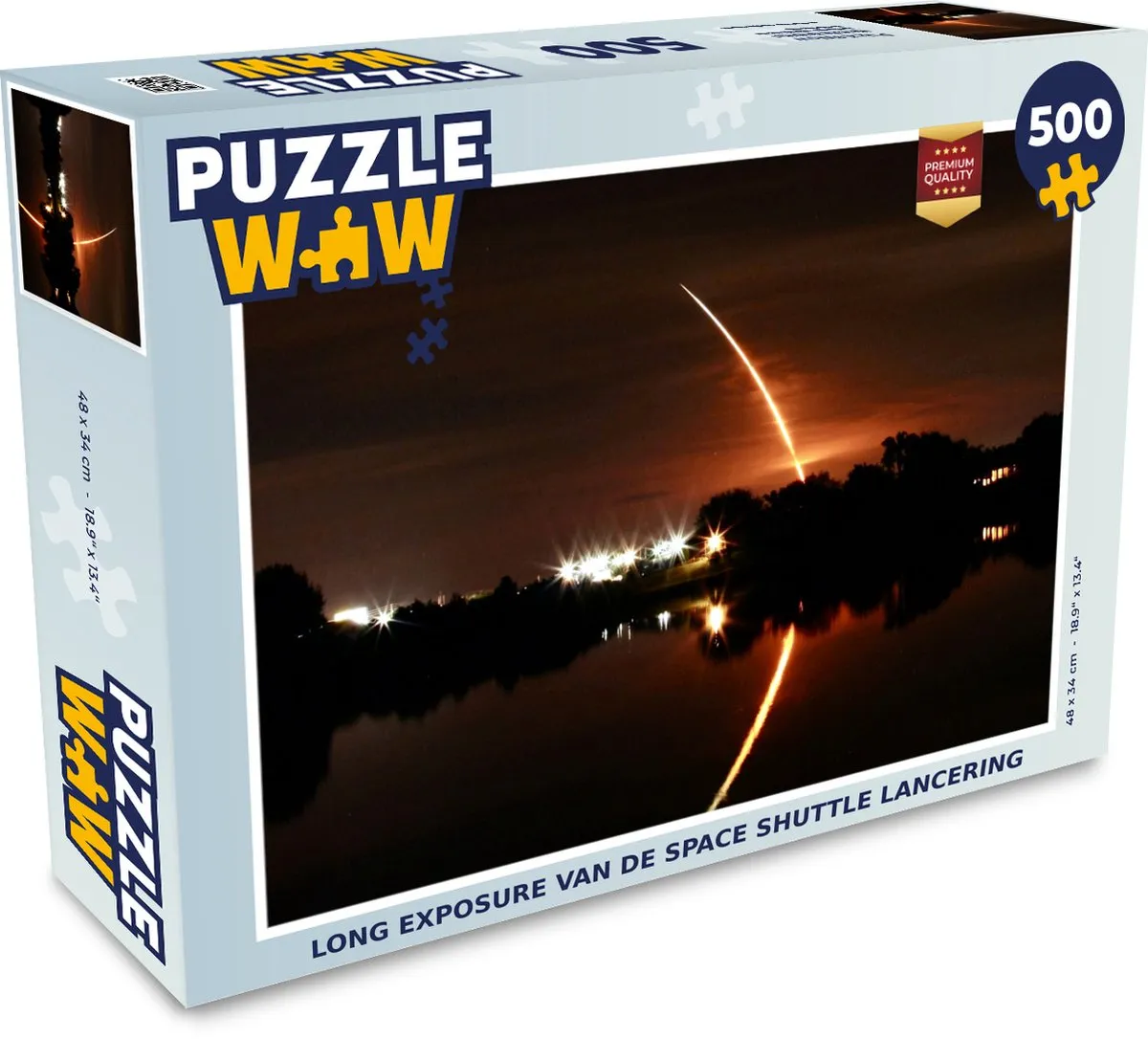 PuzzleWow Space Shuttle Lancering Legpuzzel 500 Stuks - Multicolor