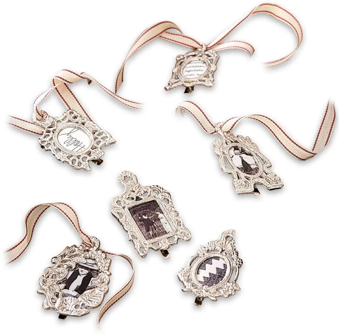 Loberon Maidallion Fotolijstje set van 6 - 4x1,5cm - Antiekzilver - afbeelding 5 van 6