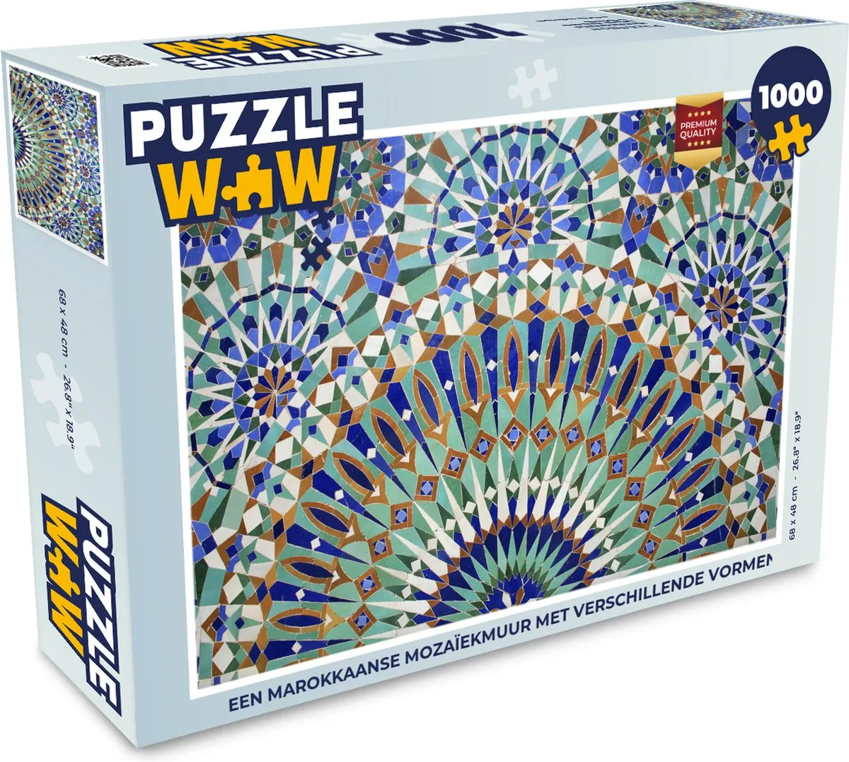 PuzzleWow Legpuzzel Marokkaanse Mozaïekmuur 1000 Stuks