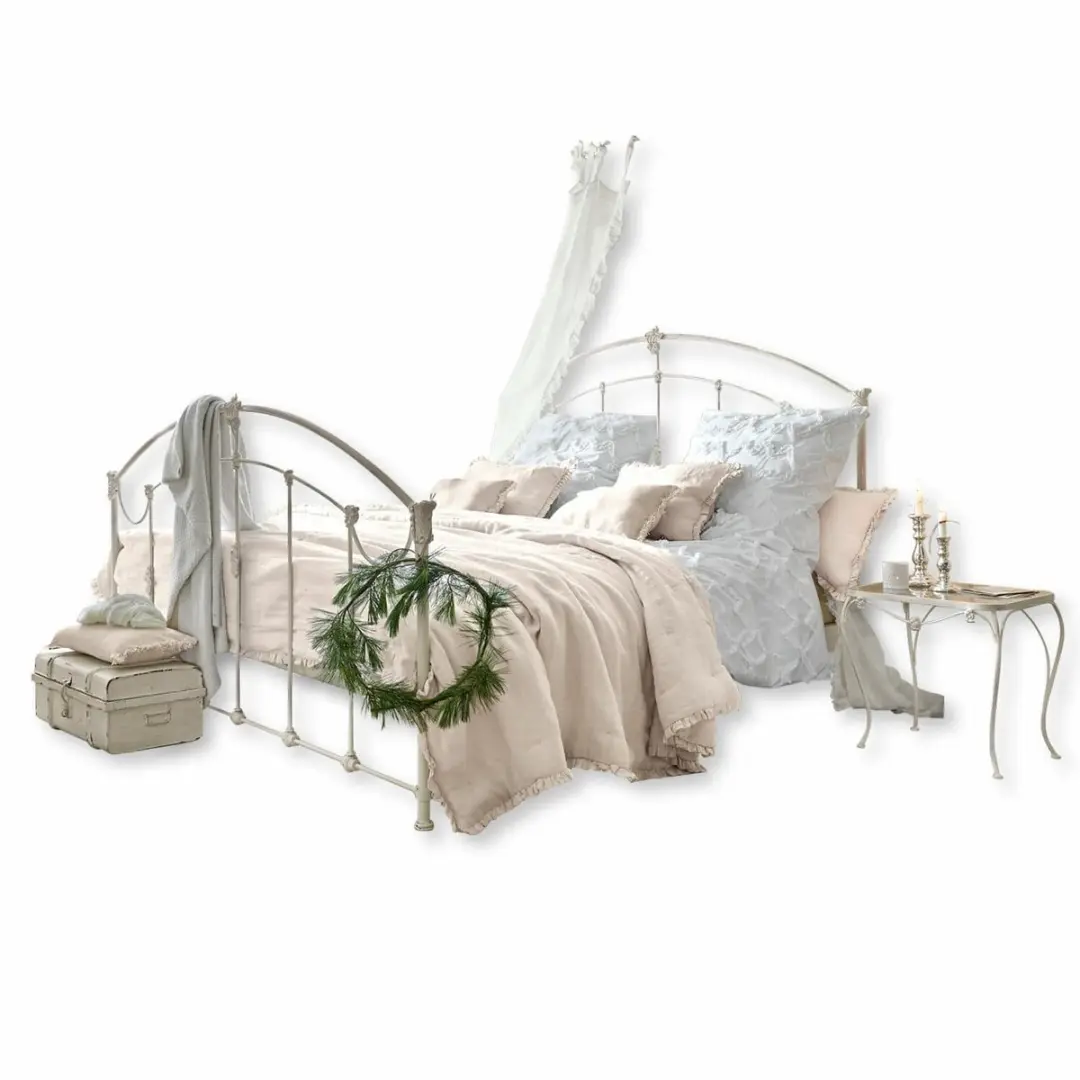 Loberon Bed Canefield Antiekcrème - Eenpersoons 180x200cm - afbeelding 3 van 6