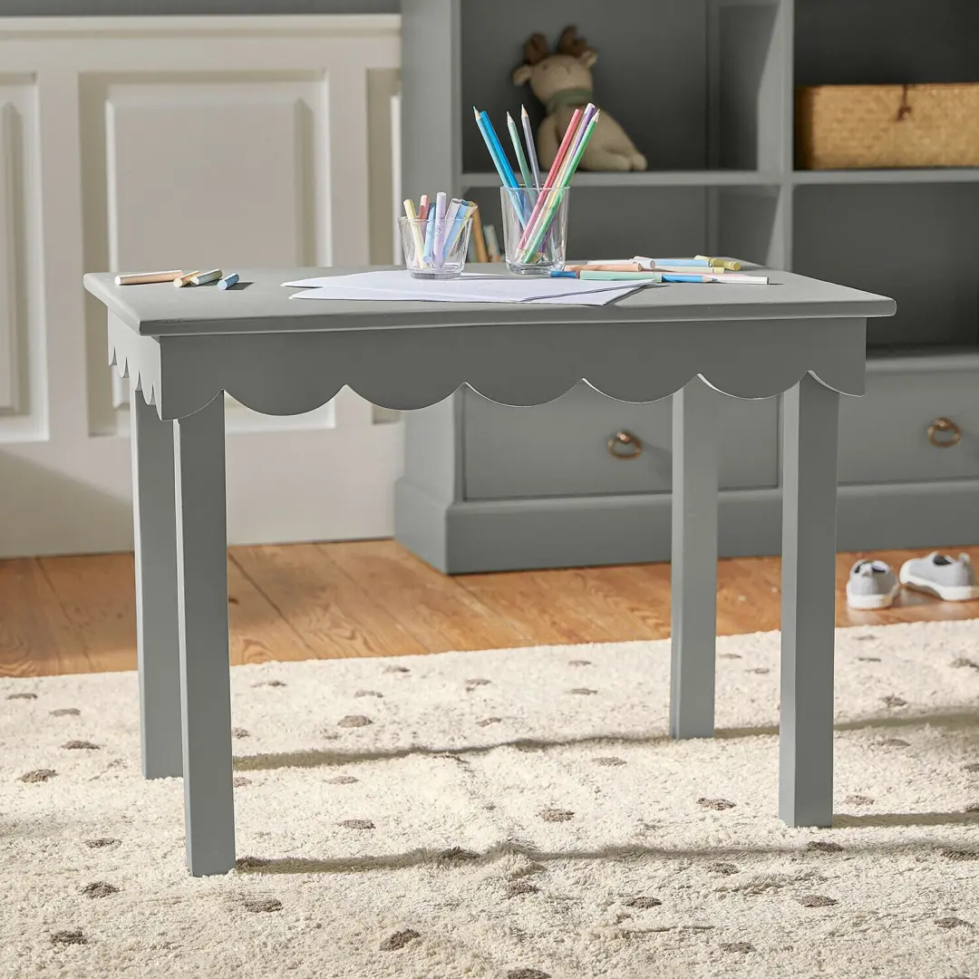 Loberon Poussinou Kindertafel - grijs/groen - afbeelding 5 van 6