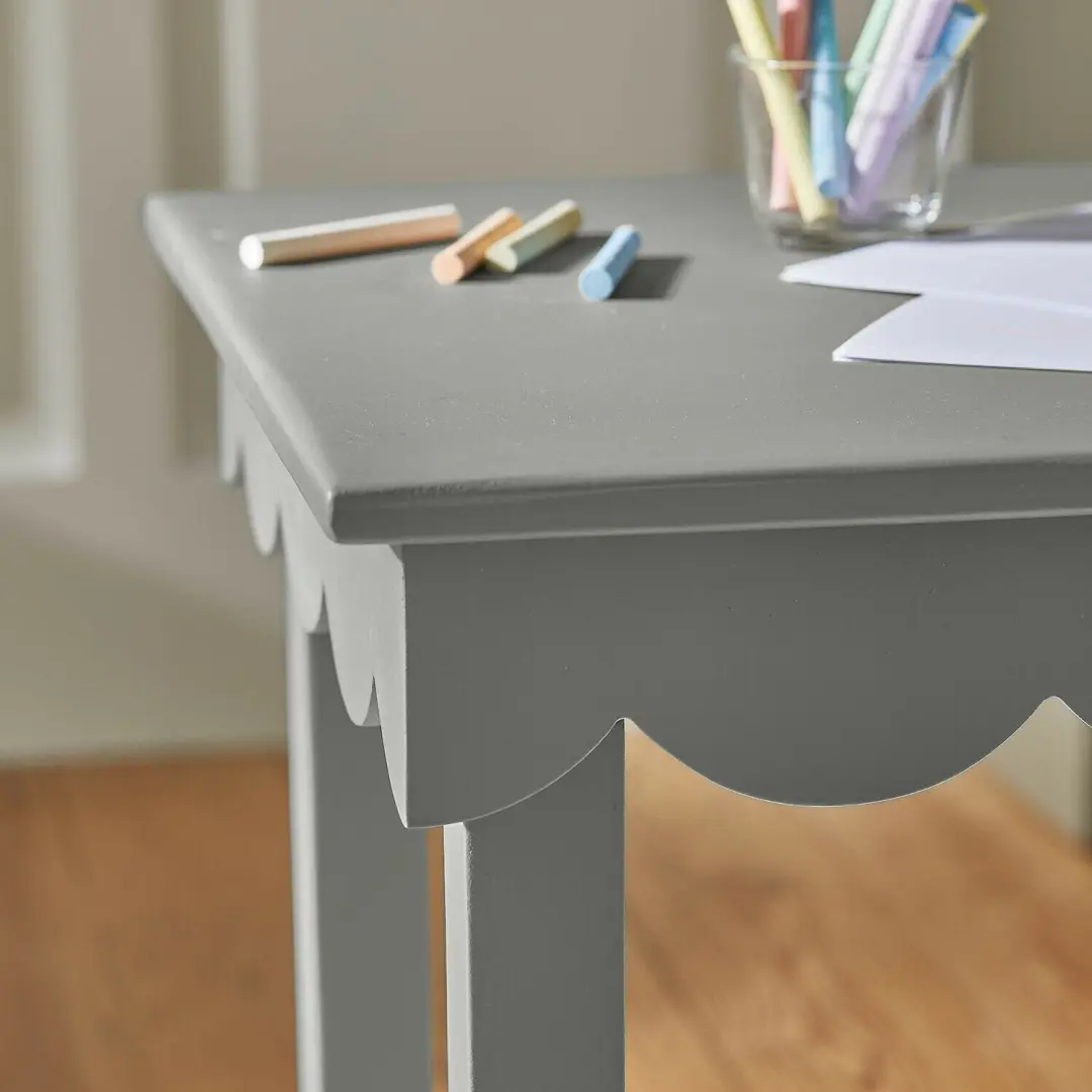 Loberon Poussinou Kindertafel - grijs/groen - afbeelding 4 van 6