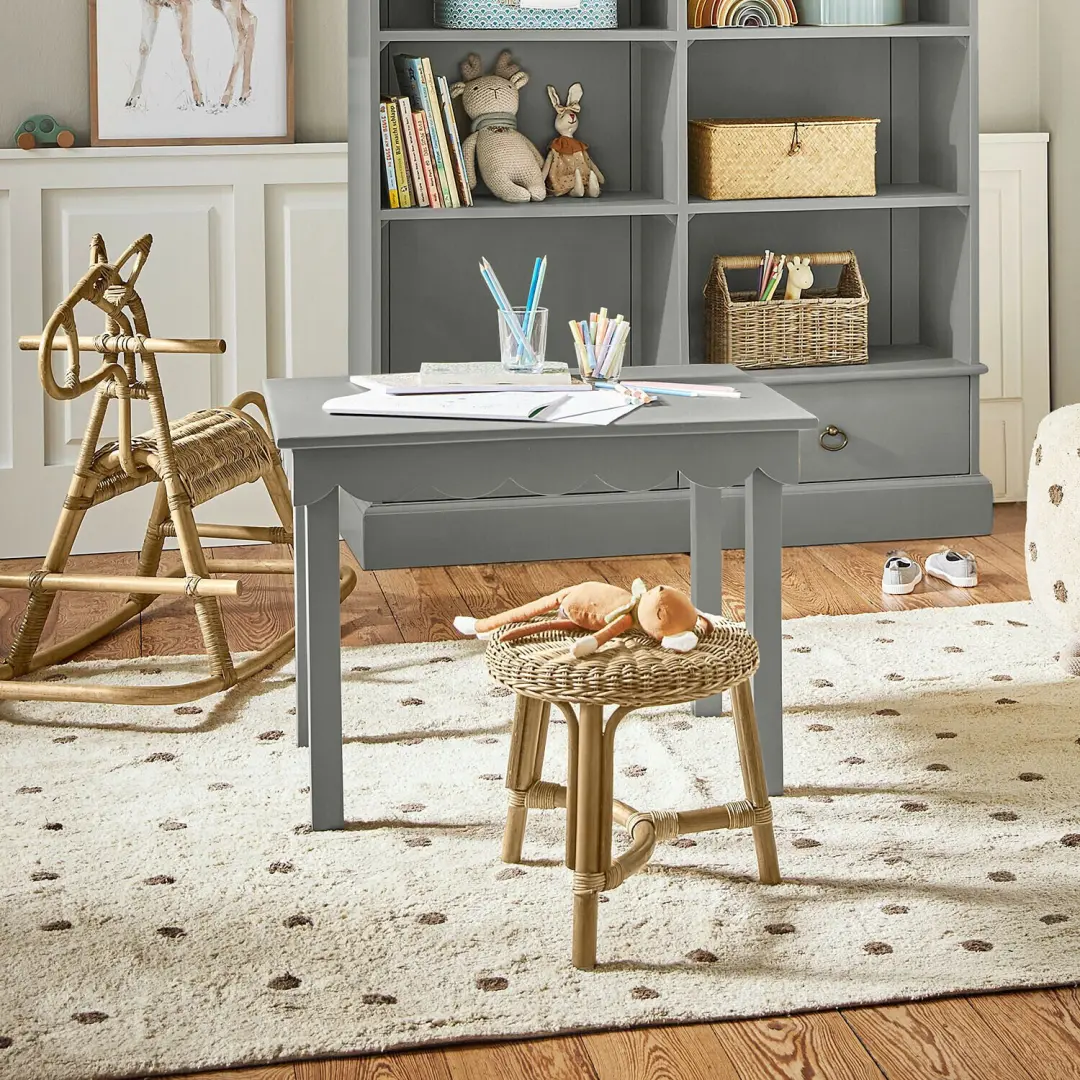 Loberon Poussinou Kindertafel - grijs/groen - afbeelding 6 van 6