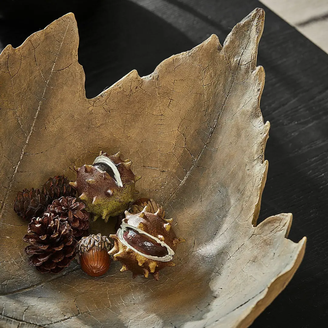 Loberon Vibius Decoratieve schaal - beige - afbeelding 2 van 3