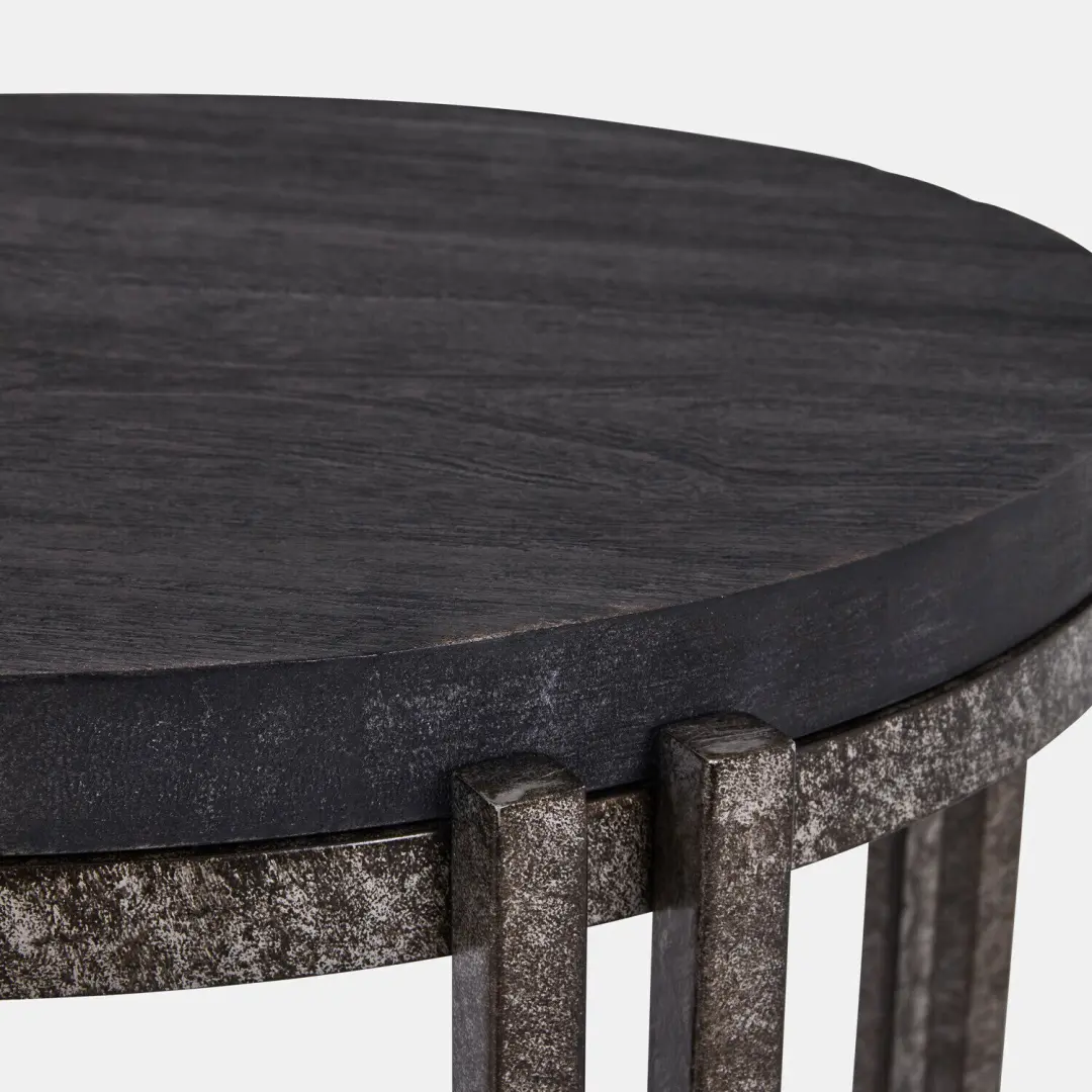 Loberon Rawside Bijzettafeltje 45cm - Antiekzwart - afbeelding 4 van 6