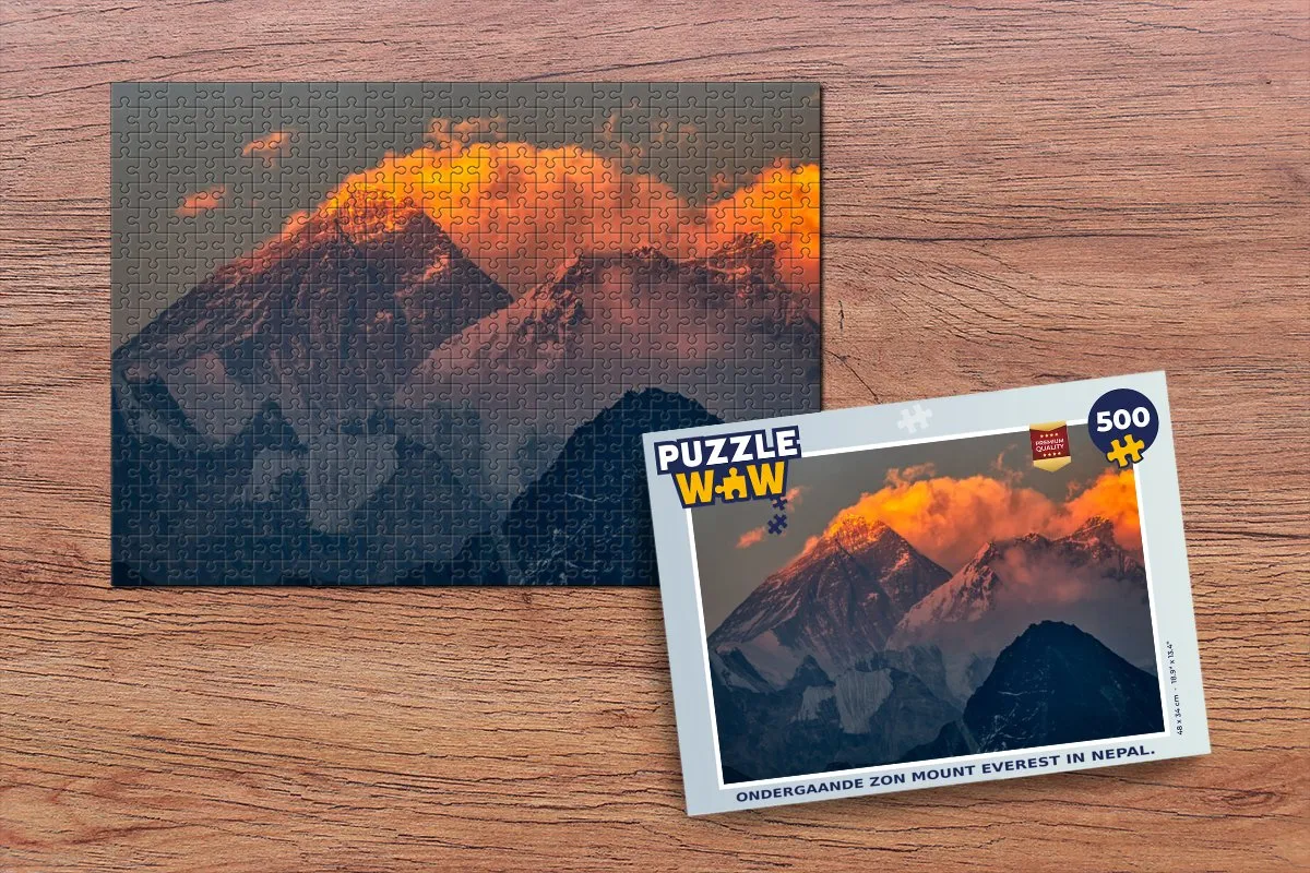 PuzzleWow Mount Everest Legpuzzel 500 Stuks - Multicolor