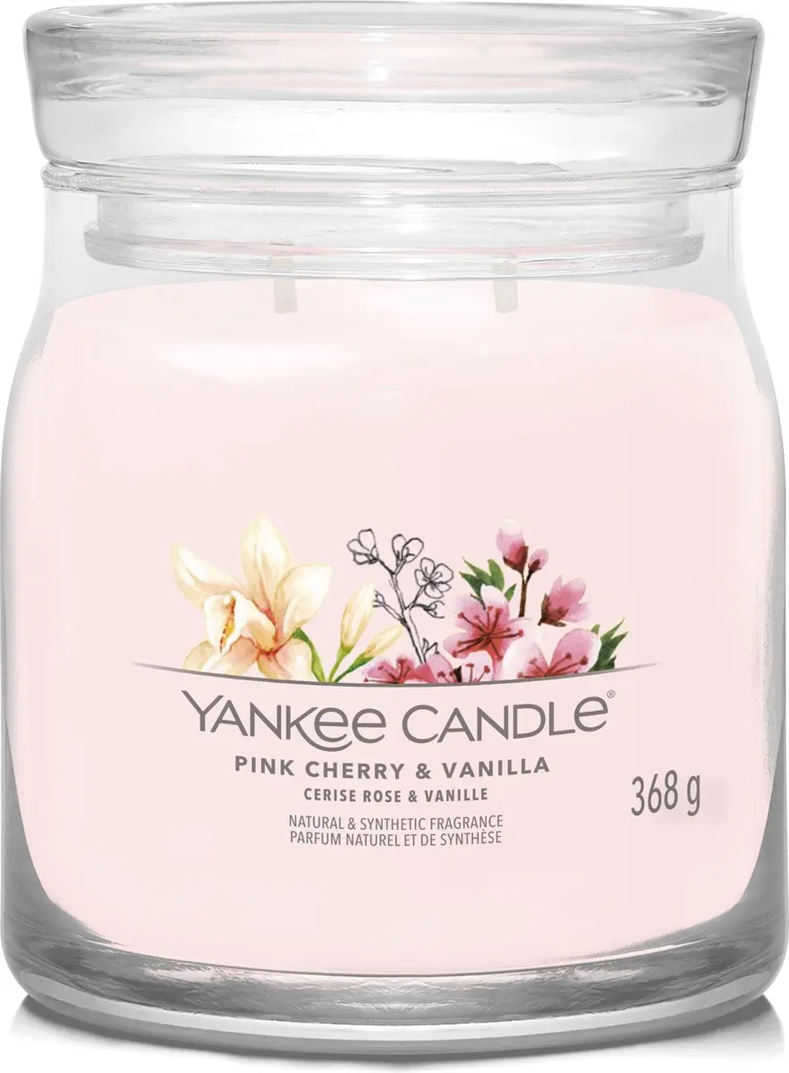 Yankee Candle Pink Cherry & Vanilla Geurkaars Medium
