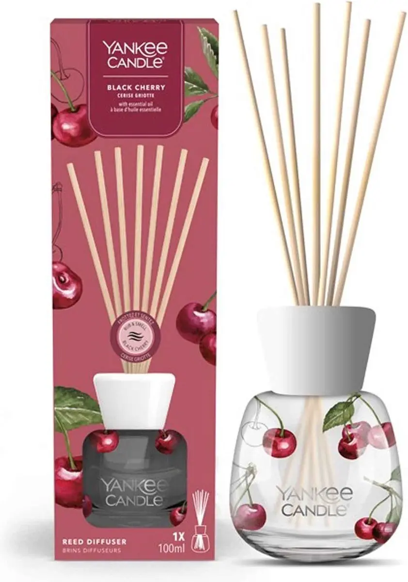 Yankee Candle Black Cherry Geurstokjes 100ml - afbeelding 4 van 4