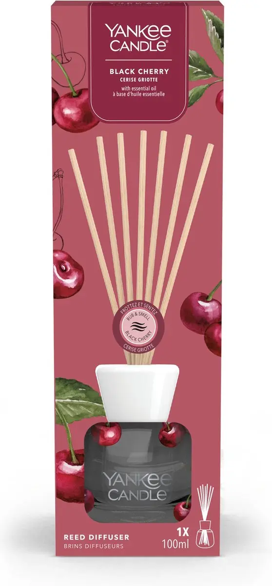 Yankee Candle Black Cherry Geurstokjes 100ml - afbeelding 2 van 4